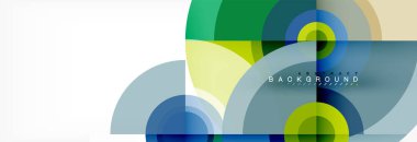 Daire geometrik kompozisyon arka plan tasarımı, kapak, şablon, broşür, el ilanı.