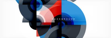 Daire geometrik kompozisyon arka plan tasarımı, kapak, şablon, broşür, el ilanı.