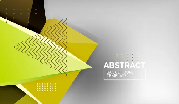 3D triangel geometriska bakgrundsdesign, moderna affisch mall — Stock vektor