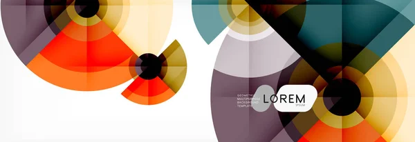 Círculo geométrico fondo abstracto, fondo de pantalla geométrico creativo . — Vector de stock