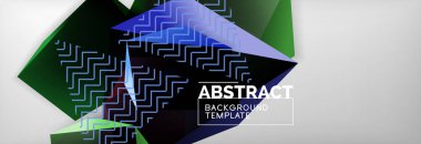 Karanlık 3d üçgen düşük poli şekiller arka plan soyut