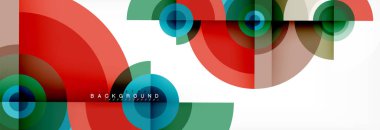 Yuvarlak daireler ve üçgenler arka plan