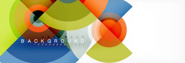 Vektör daire kompozisyon, geometrik en az tasarlamak