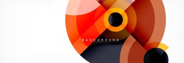 En az geometrik daireler ve üçgenler soyut arka plan, techno modern tasarımı, afişi şablonu