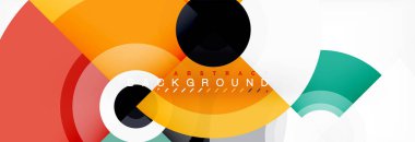 Daire geometrik kompozisyon arka plan tasarımı, kapak, şablon, broşür, el ilanı.