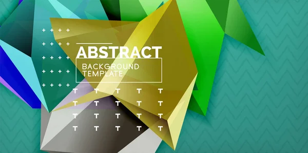Векторные треугольные трехмерные геометрические фигуры фон, современный дизайн плаката — стоковый вектор