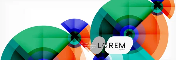 Cerchio geometrico sfondo astratto, carta da parati geometrica creativa . — Vettoriale Stock
