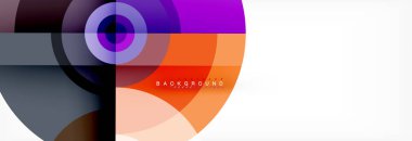 Yuvarlak daireler ve üçgenler arka plan