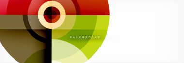 Yuvarlak daireler ve üçgenler arka plan