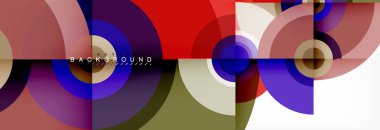 Yuvarlak şekiller arka plan vektör. Trendy daire şekiller kompozisyon vektör