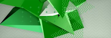 3D üçgen vektör en az arka plan tasarımı