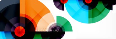 Geometrik daire arka plan, yaratıcı geometrik duvar kağıdı.