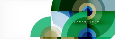 Vektör daire kompozisyon, geometrik en az tasarlamak