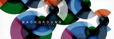 Modern tasarım, kapak, şablon, broşür, el ilanı için üçgen şekiller ile arka plan daire.