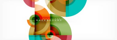 Geometrik arka plan uçan daireler