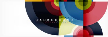 Daire geometrik kompozisyon arka plan tasarımı, kapak, şablon, broşür, el ilanı.