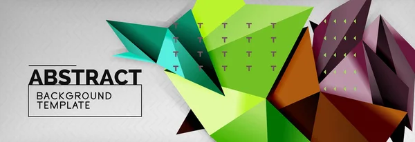 Dreiecke Hintergrund Techno-Vorlage — Stockvektor