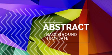 Vektör üçgen 3d geometrik şekiller arka plan, modern afiş tasarımı