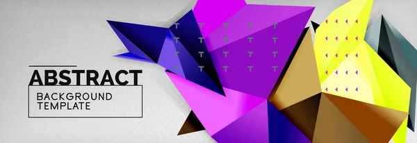 Dreiecke Hintergrund Techno-Vorlage — Stockvektor