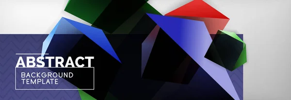 Escuro 3d triangular baixo poli formas abstrato fundo — Vetor de Stock