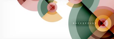 Yuvarlak daireler ve üçgenler arka plan