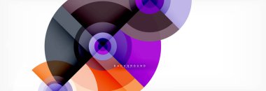 Yuvarlak daireler ve üçgenler arka plan