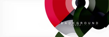 Yuvarlak şekiller arka plan vektör. Trendy daire şekiller kompozisyon vektör