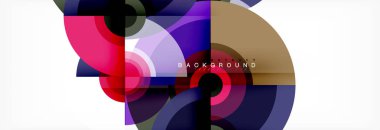 Yuvarlak şekiller arka plan vektör. Trendy daire şekiller kompozisyon vektör