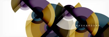 Vektör daire kompozisyon, geometrik en az tasarlamak