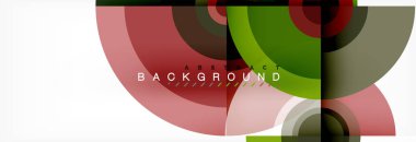 Yuvarlak şekiller arka plan vektör. Trendy daire şekiller kompozisyon vektör