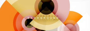 Modern tasarım, kapak, şablon, broşür, el ilanı için üçgen şekiller ile arka plan daire.