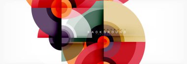 Daire geometrik kompozisyon arka plan tasarımı, kapak, şablon, broşür, el ilanı.