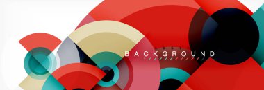 Vektör daire kompozisyon, geometrik en az tasarlamak