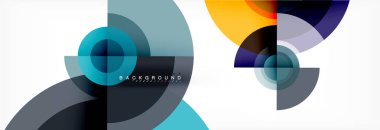 Geometrik daire arka plan, yaratıcı geometrik duvar kağıdı.