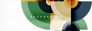 Geometrik arka plan uçan daireler