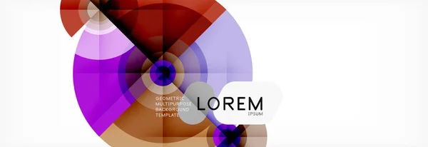 Minimální geometrickými kruhy a trojúhelníky abstraktní pozadí, techno moderní design, plakát šablona — Stockový vektor