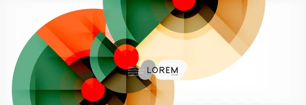 Minimale geometrische cirkels en driehoeken abstract achtergrond, techno moderne design, poster sjabloon — Stockvector