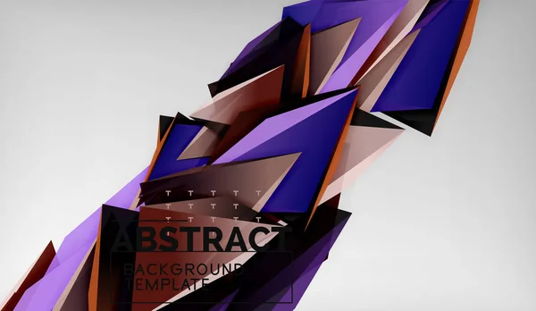3 d 三角形幾何学的背景デザイン、モダンなポスター テンプレート — ストックベクタ