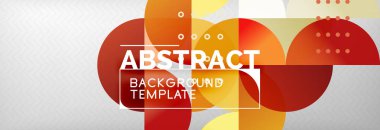 Circles and semicircles abstract background, circle design business template clipart