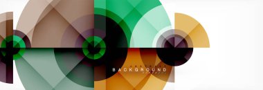 Yuvarlak daireler ve üçgenler arka plan