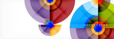 Geometrik daire arka plan, yaratıcı geometrik duvar kağıdı, vektör çizim