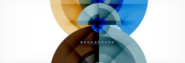 Yuvarlak daireler ve üçgenler arka plan