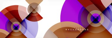 En az geometrik daireler ve üçgenler soyut arka plan, techno modern tasarımı, afişi şablonu