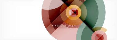 Yuvarlak daireler ve üçgenler arka plan