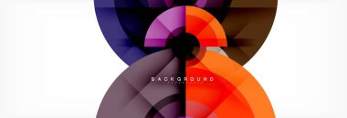 Geometrik daire arka plan, yaratıcı geometrik duvar kağıdı.