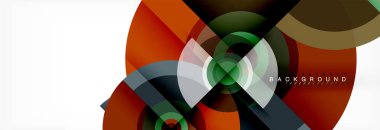 Yuvarlak daireler ve üçgenler arka plan