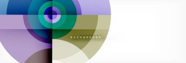 Yuvarlak daireler ve üçgenler arka plan