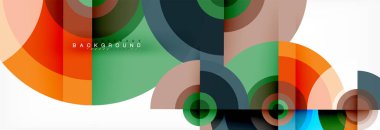 Yuvarlak daireler ve üçgenler arka plan