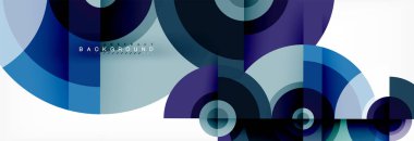 Yuvarlak daireler ve üçgenler arka plan