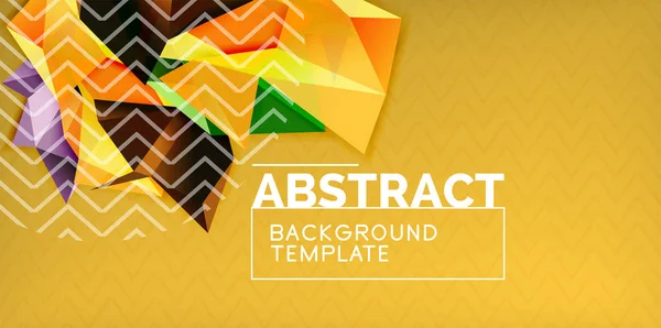 Geometrické pozadí abstraktní, minimální odběr design mosaic styl 3d tvar, barva — Stockový vektor